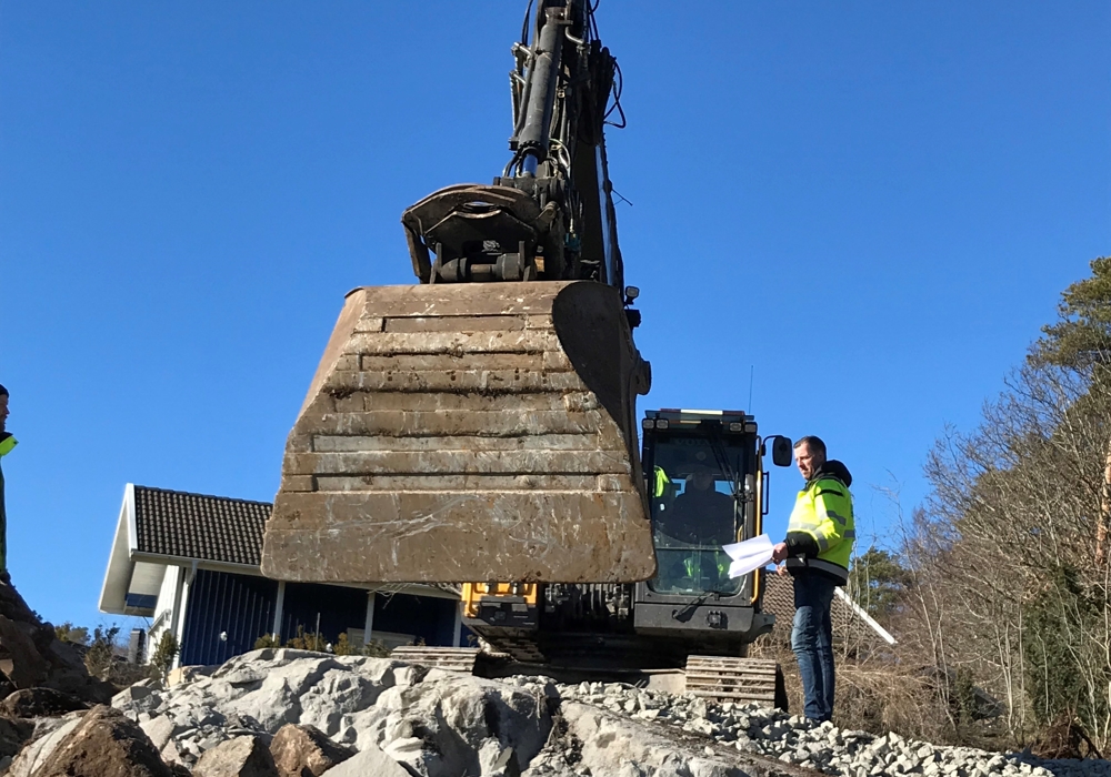 Grundläggning av villa