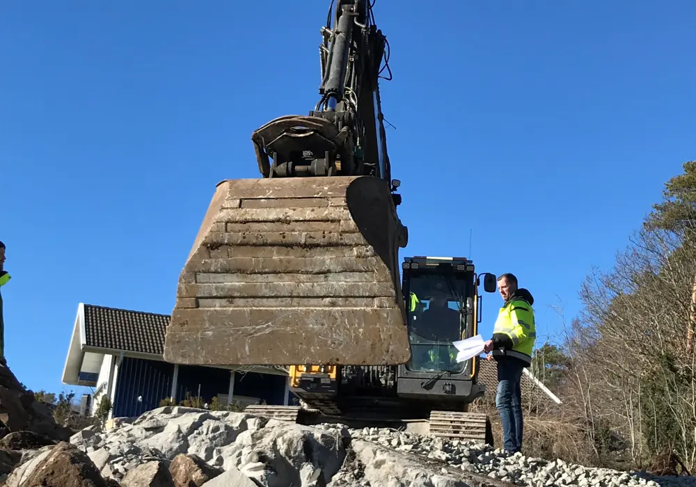 Grundläggning av villa