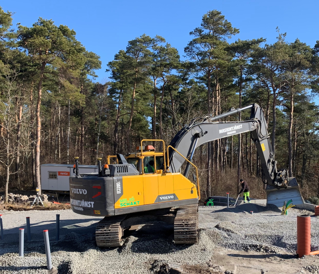 Grundläggning av villa