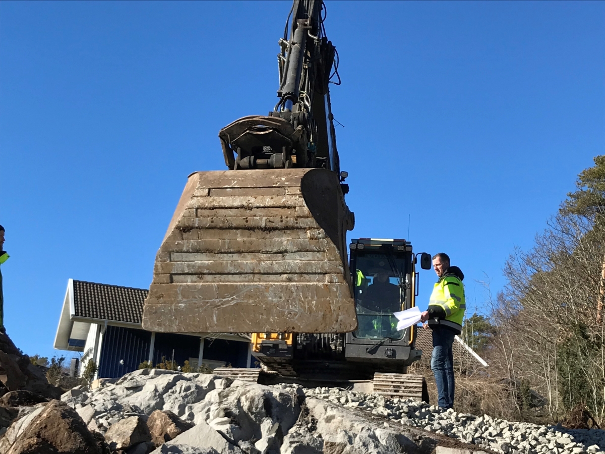 Grundläggning av villa