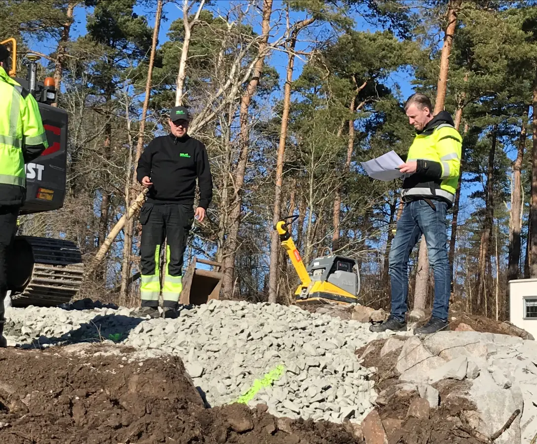 Grundläggning av villa