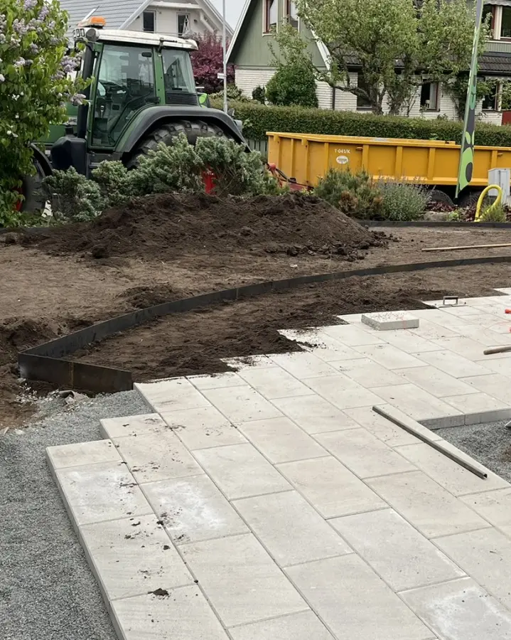Finplanering av utemiljö efter dränering